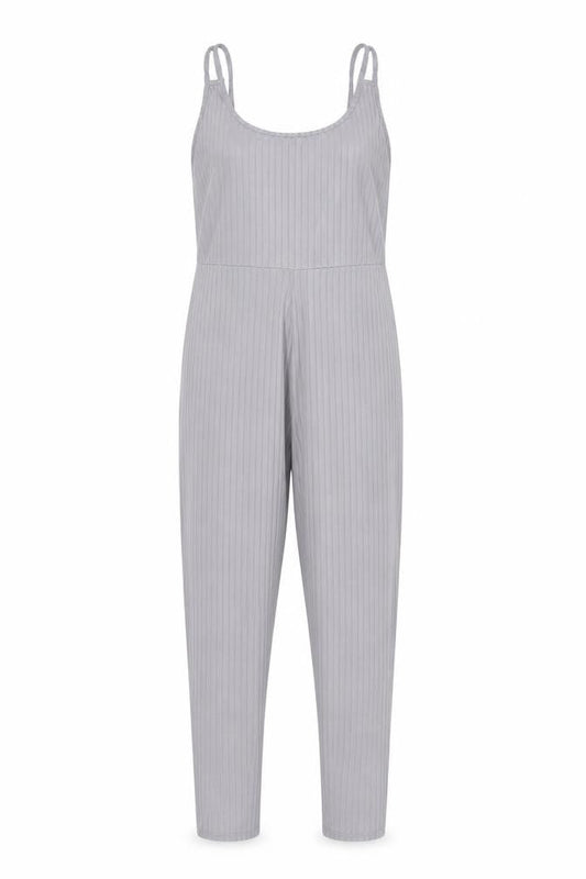 PRETTYLITTLETHING Womens Grey Polyester Jumpsuit One-Piece Size 12 L28 in Pullover