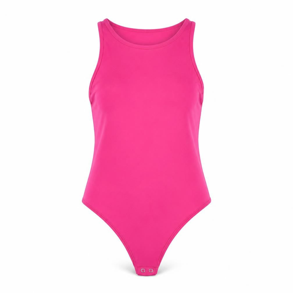 Dunnes Stores Womens Pink Polyester Bodysuit One-Piece Size S Snap