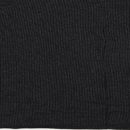 New Look Womens Grey Viscose Basic Blouse Size M Round Neck - Oversized