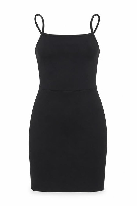 Nasty Gal Womens Black Polyester Mini Size 8 Square Neck Pullover