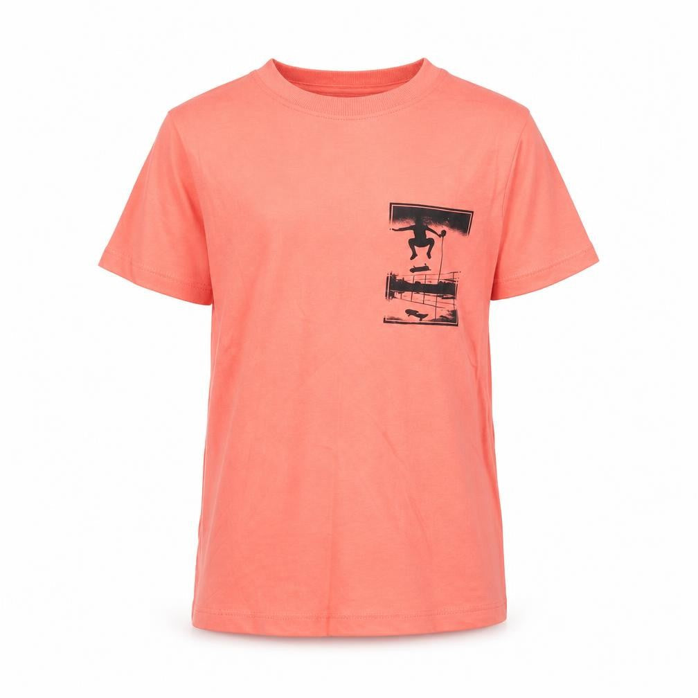 Marks & Spencer Girls Pink Cotton Pullover T-Shirt Size 7-8 Years Crew Neck Pullover