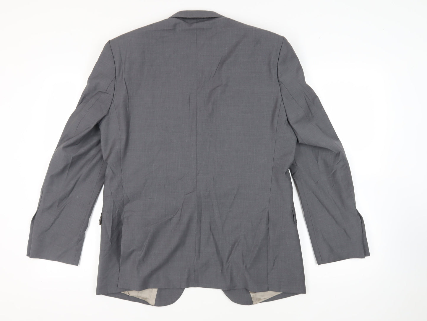 Santinelli Mens Grey Polyester Jacket Suit Jacket Size 42 Regular