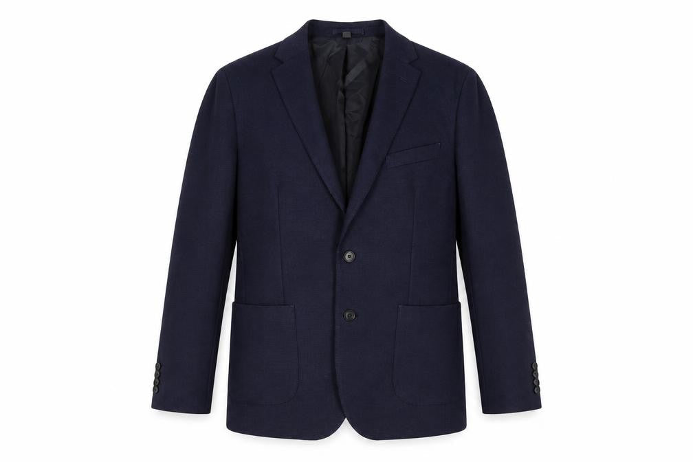 Marks & Spencer Mens Blue Polyamide Jacket Suit Jacket Size 42 Regular