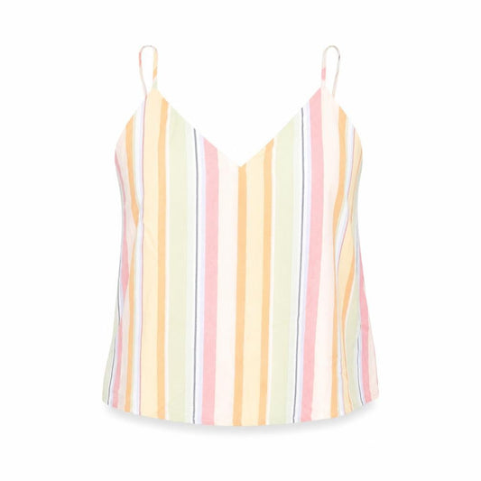 Stradivarius Womens Multicoloured Striped Viscose Camisole Tank Size M V-Neck