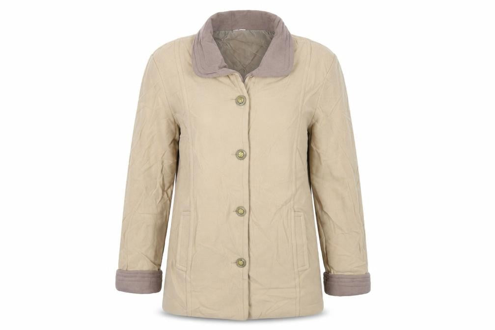 Gabriella Vincenza Womens Beige Jacket Size 14 Button - Vintage
