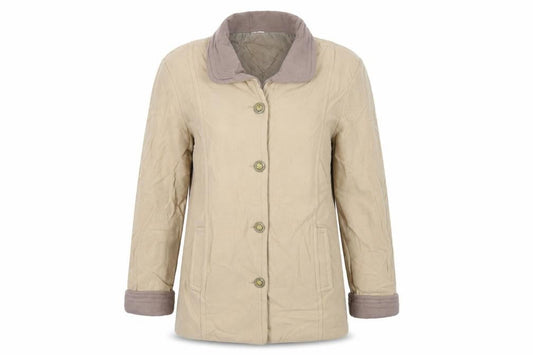 Gabriella Vincenza Womens Beige Jacket Size 14 Button - Vintage