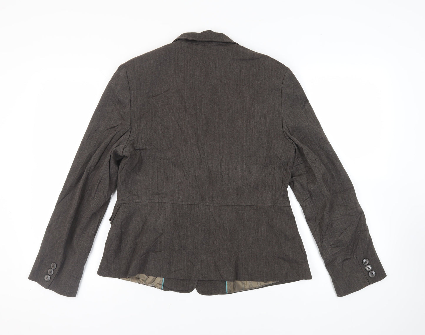 Debenhams Womens Brown Jacket Blazer Size 16 Button