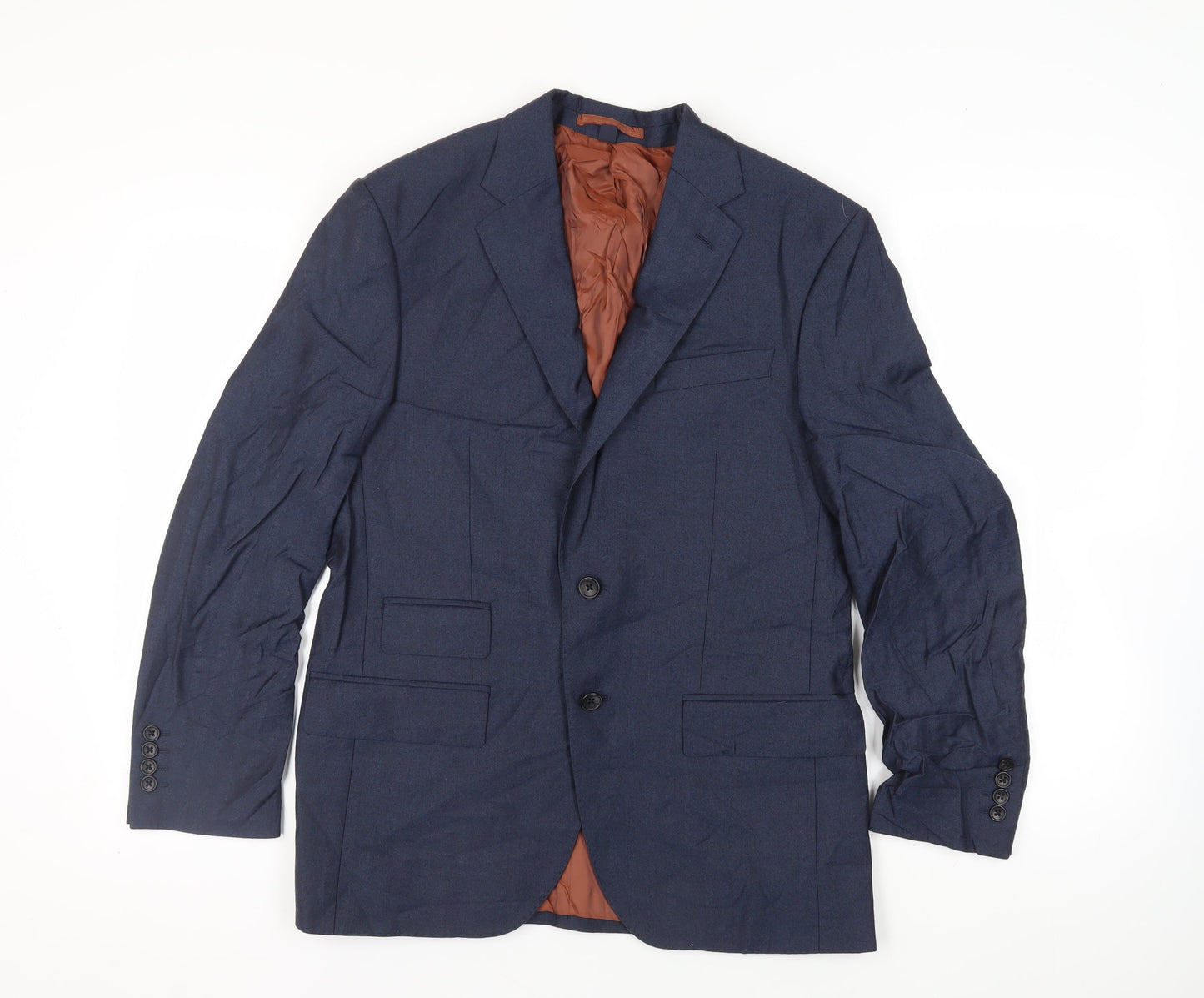 Marks and Spencer Mens Blue Wool Jacket Suit Jacket Size 38 Regular