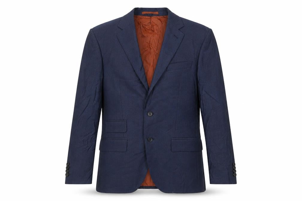 Marks & Spencer Mens Blue Wool Jacket Suit Jacket Size 38 Regular