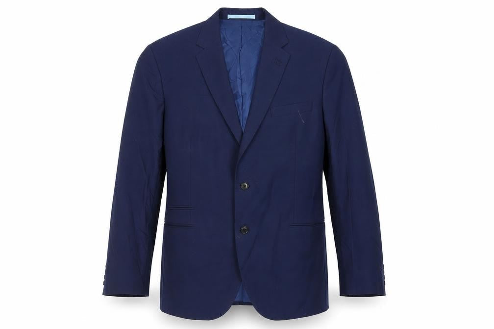 Marks & Spencer Mens Blue Wool Jacket Suit Jacket Size 46 Regular