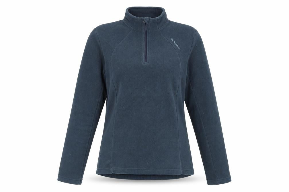 DECATHLON Womens Blue Polyester Pullover Sweatshirt Size M Zip
