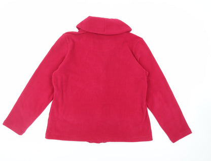 Lands' End Womens Pink Jacket Size M Button
