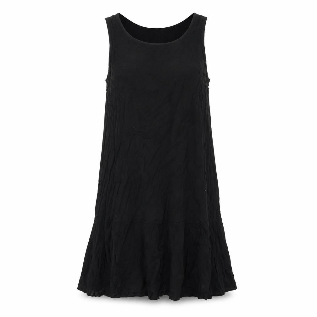 H&M Womens Black Viscose Tank Dress Size XS Scoop Neck Pullover