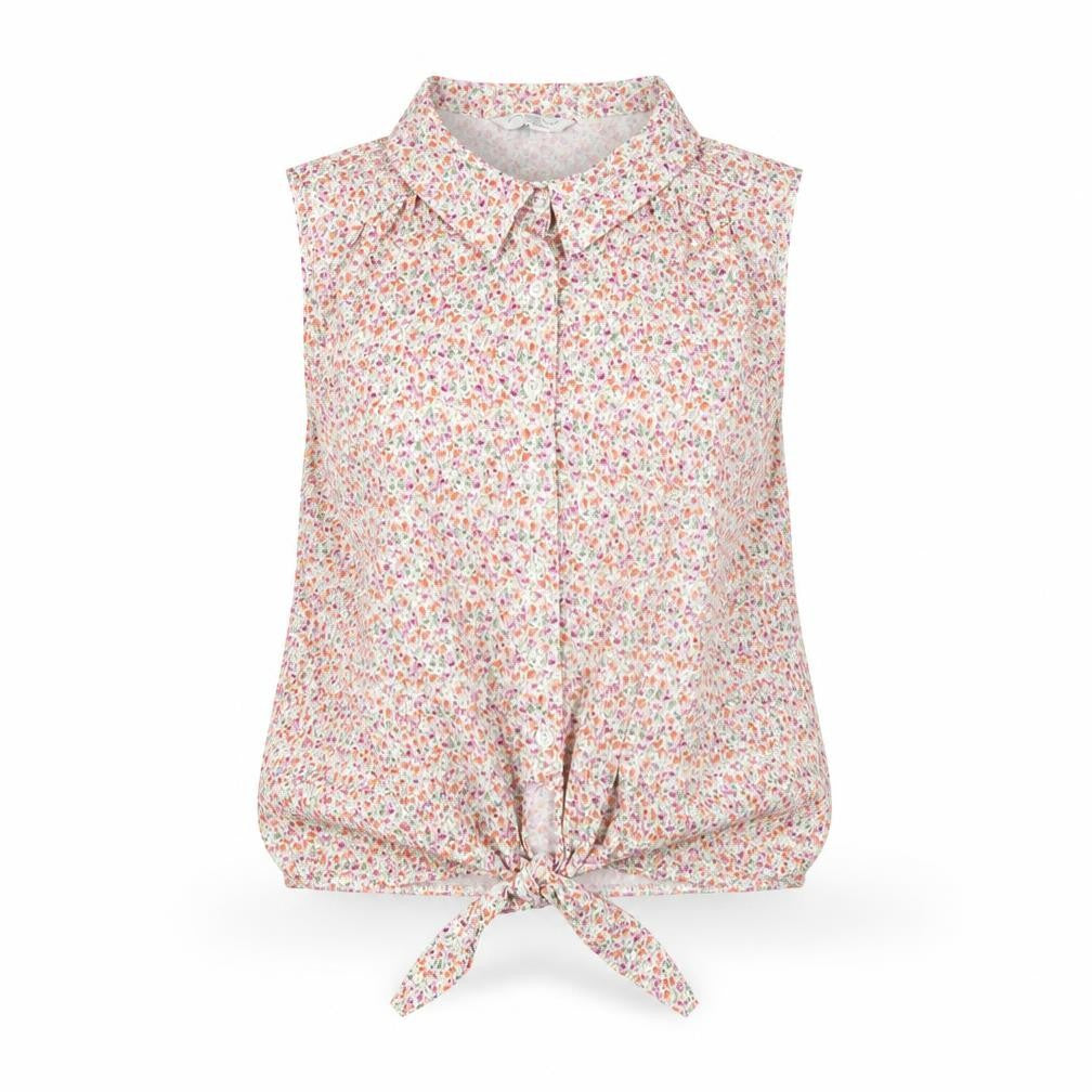 New Look Womens Multicoloured Floral Polyester Basic Button-Up Size 10 Collared