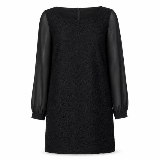 Wallis Womens Black Cotton A-Line Size 8 Round Neck Zip