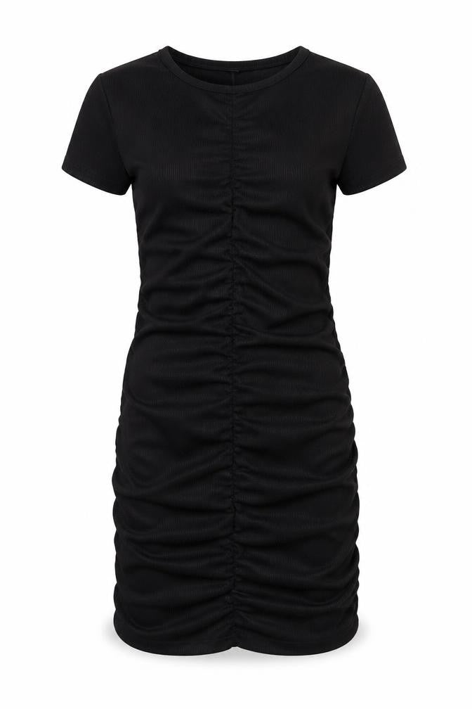 H&M Womens Black Polyester Bodycon Size S Round Neck Pullover