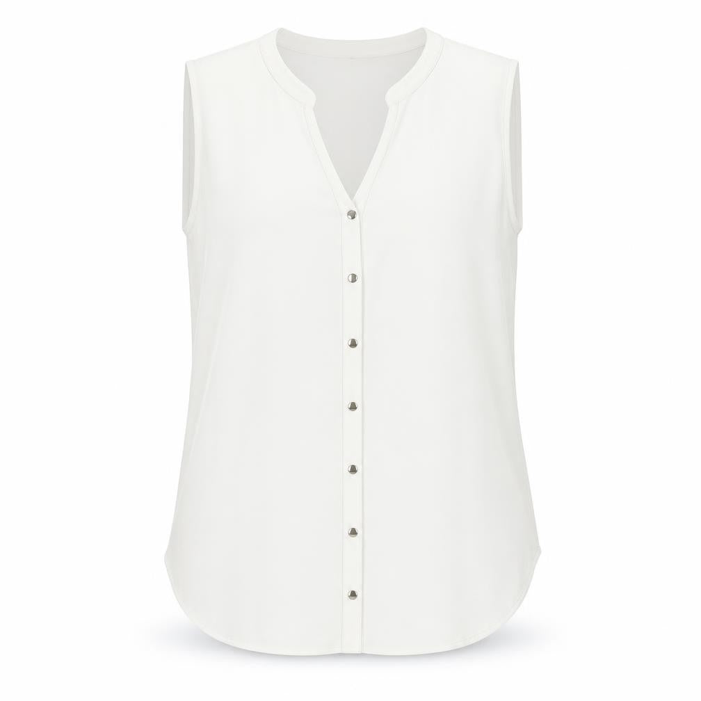 Dorothy Perkins Womens White Polyester Basic Blouse Size 18 V-Neck