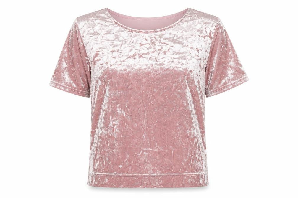 New Look Womens Pink Polyester Basic T-Shirt Size 12 Round Neck