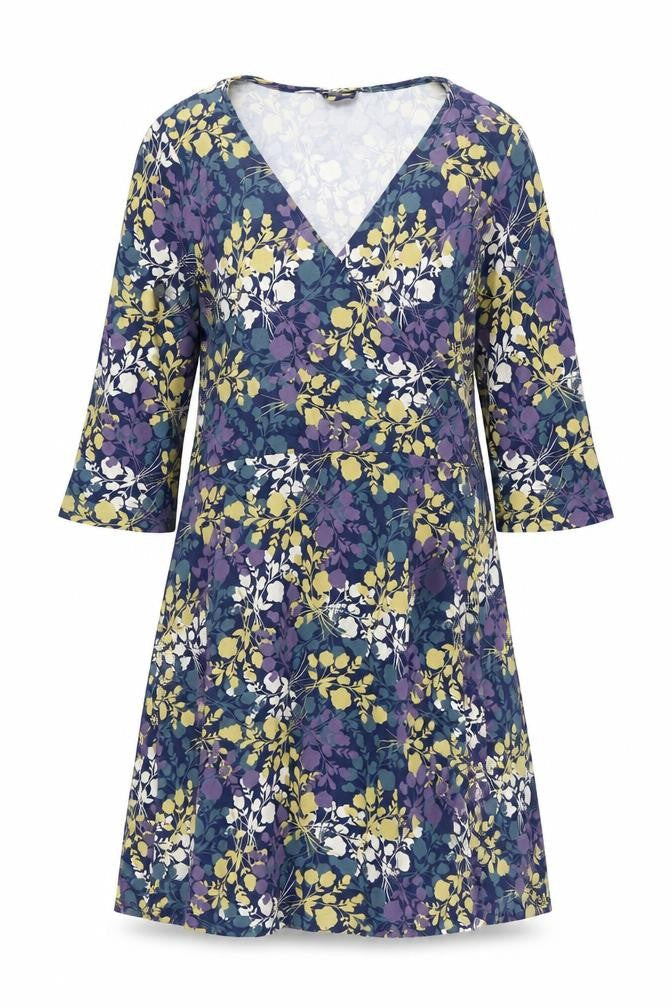 John Lewis Womens Multicoloured Geometric Viscose A-Line Size 16 V-Neck Pullover