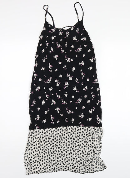 Additional front view of ASOS women’s multicoloured geometric viscose a-line, size UK 6, round neck pullover