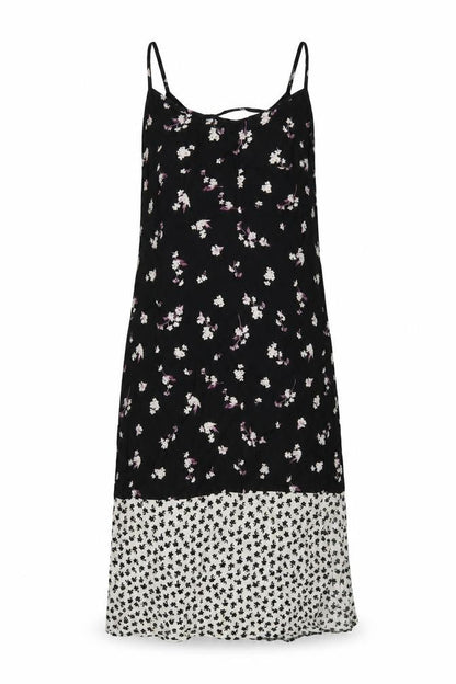 Front view of ASOS women’s multicoloured geometric viscose a-line, size UK 6, round neck pullover