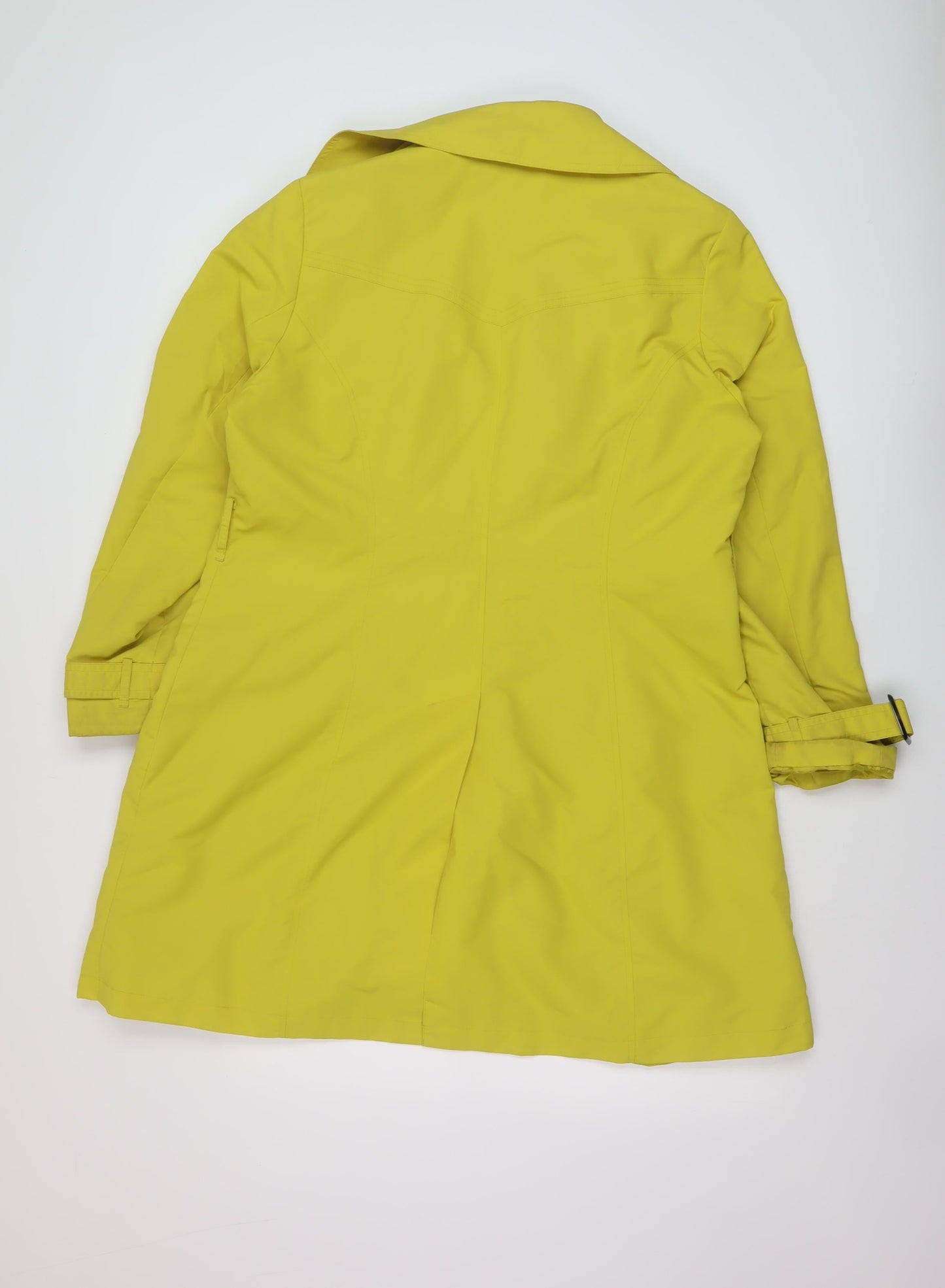 Marks and Spencer Womens Yellow Overcoat Coat Size 16 Button