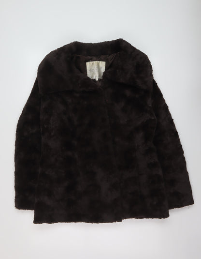 RJR.John Rocha Womens Brown Jacket Size 14 Hook & Eye