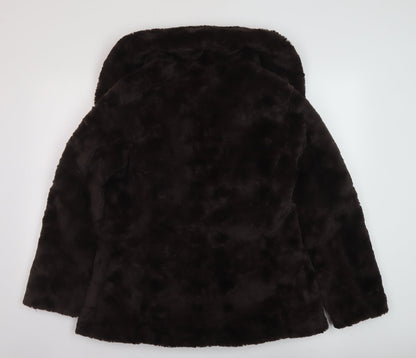 RJR.John Rocha Womens Brown Jacket Size 14 Hook & Eye