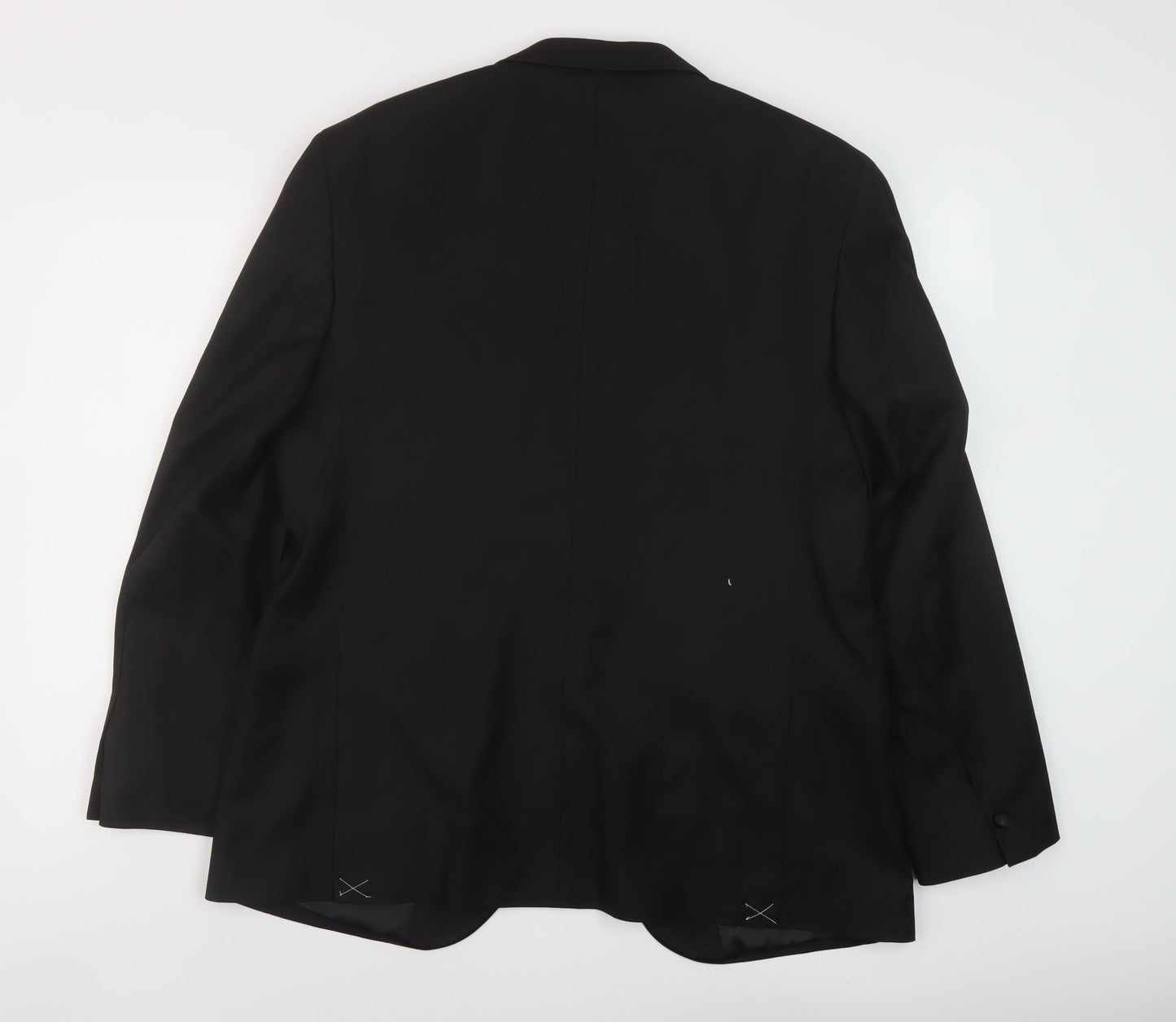 Marks and Spencer Mens Black Polyester Jacket Suit Jacket Size 44 Regular