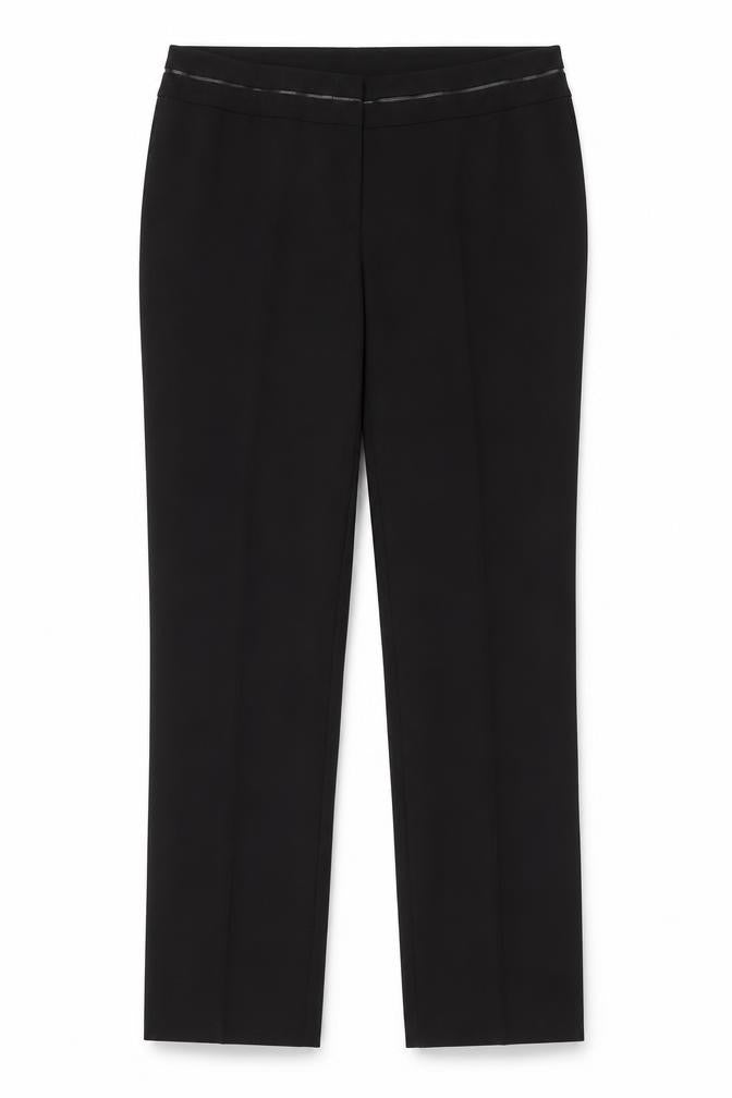 Ma Griffe Womens Black Polyester Trousers Size 40 in L32 in Regular Button