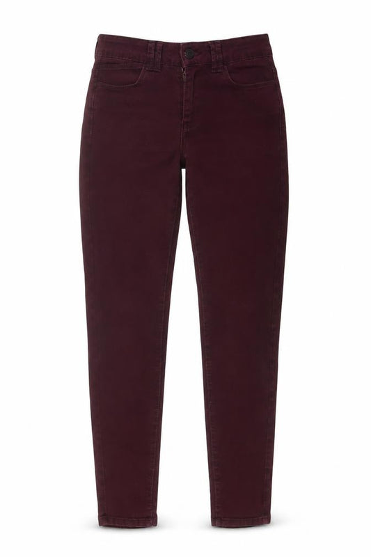 Marks & Spencer Womens Purple Cotton Skinny Jeans Size 8 L28 in Regular Button