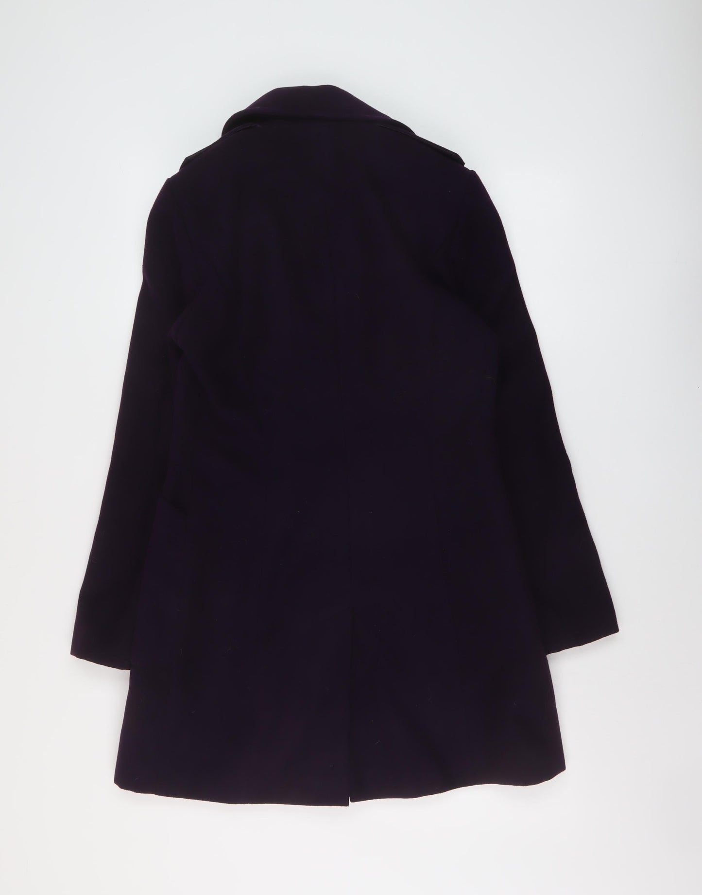 Marks and Spencer Womens Purple Overcoat Coat Size 8 Button