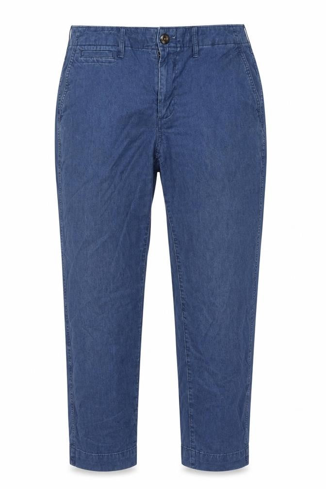 Gap Womens Blue Cotton Trousers Size 6 L25 in Regular Button