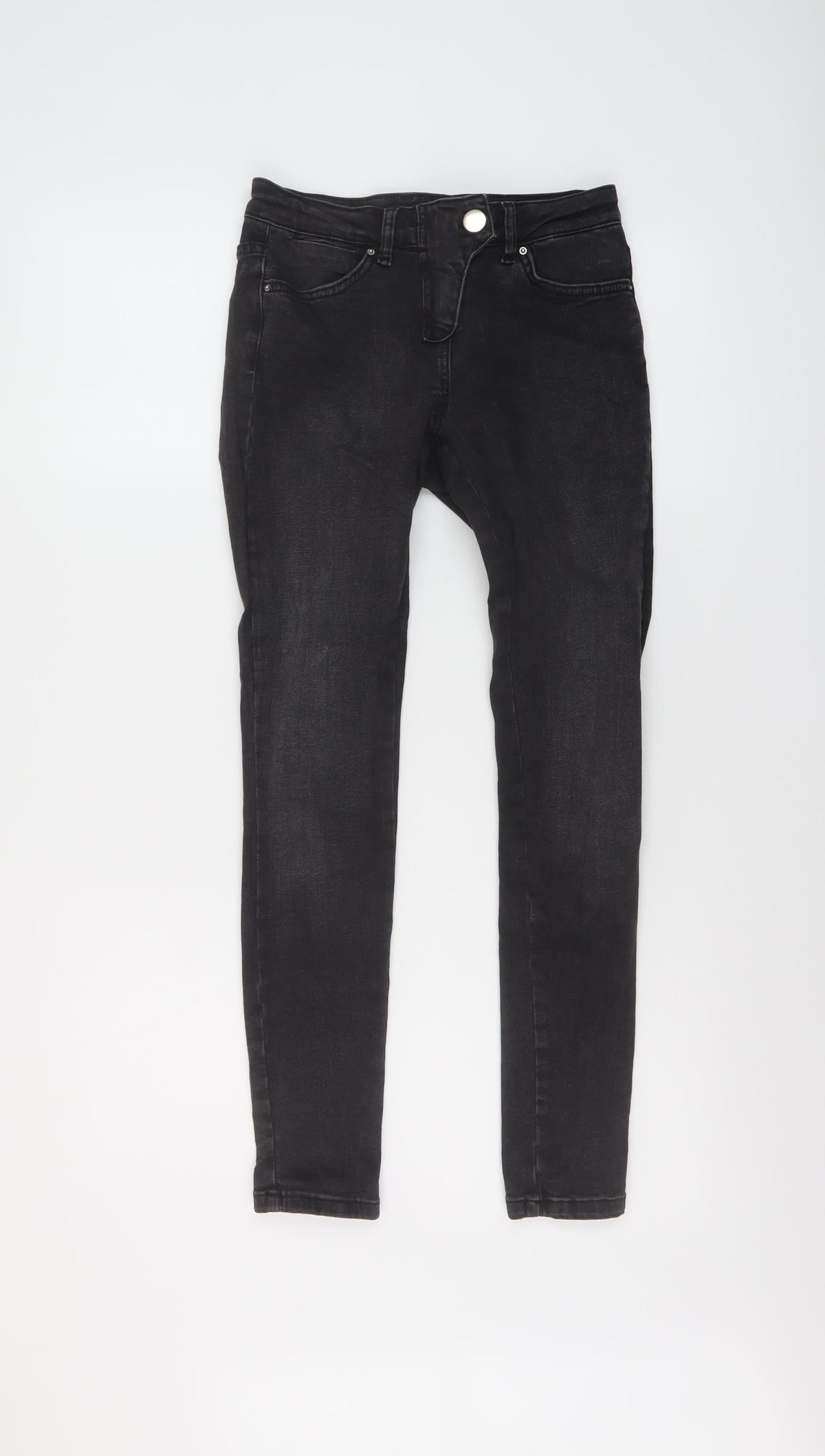 ASOS Womens Grey Cotton Skinny Jeans Size 26 in L27 in Regular Button