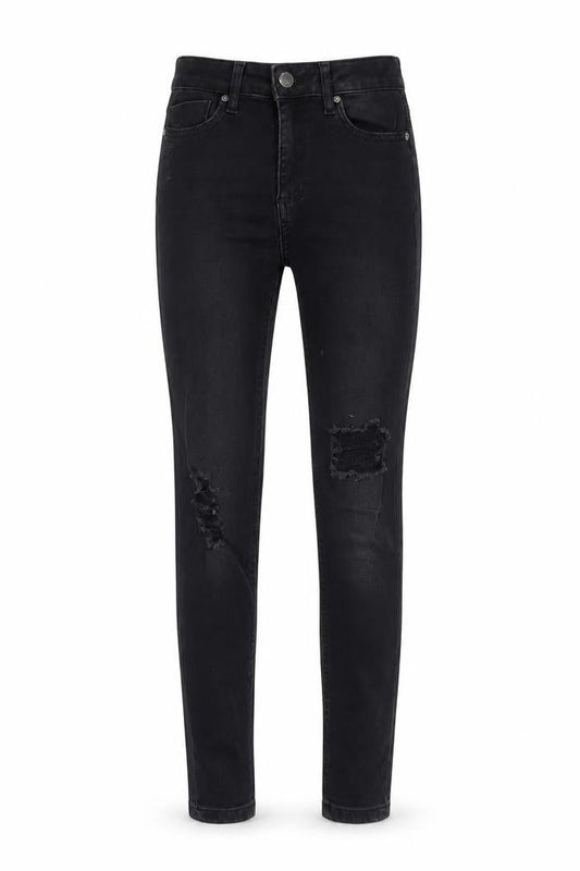 Miss Selfridge Womens Green Cotton Skinny Jeans Size 10 L25 in Regular Button