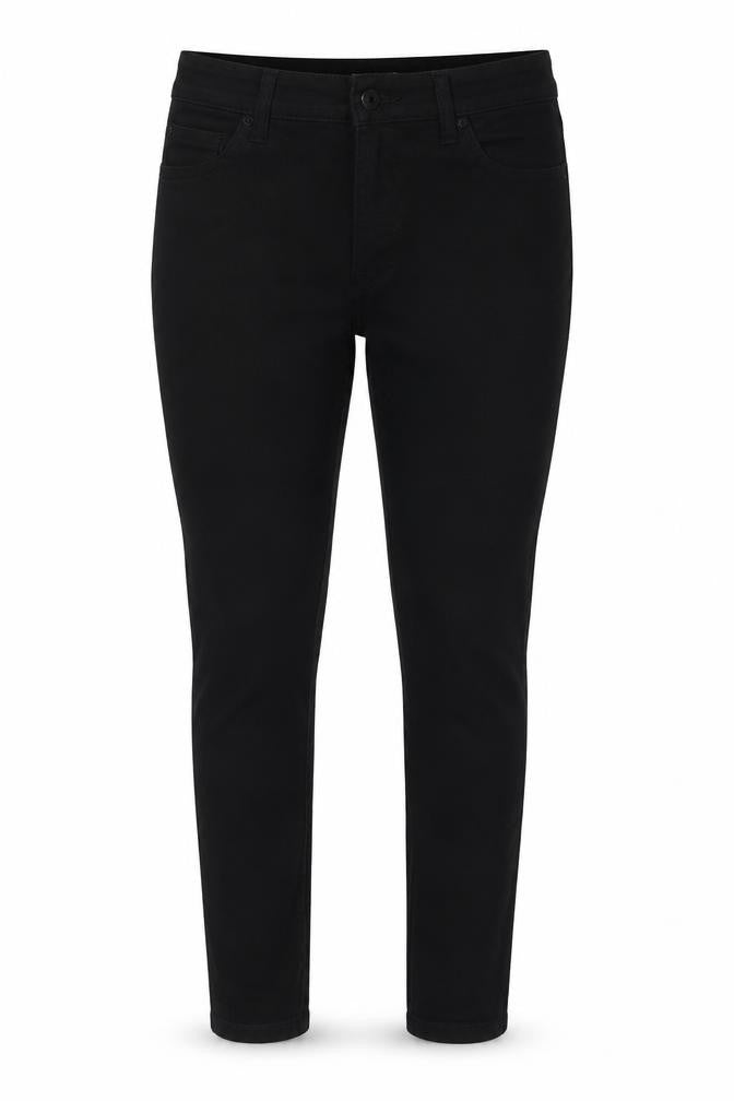Marks & Spencer Womens Black Cotton Skinny Jeans Size 12 L27 in Regular Button