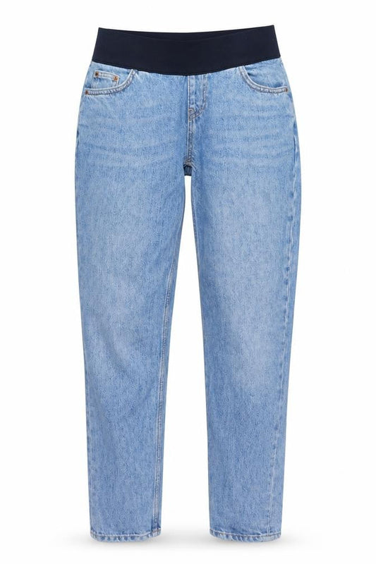 Topshop Womens Blue Cotton Mom Jeans Size 26 in L31 in Regular