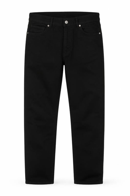 H&M Mens Black Cotton Straight Jeans Size 31 in L30 in Regular Button