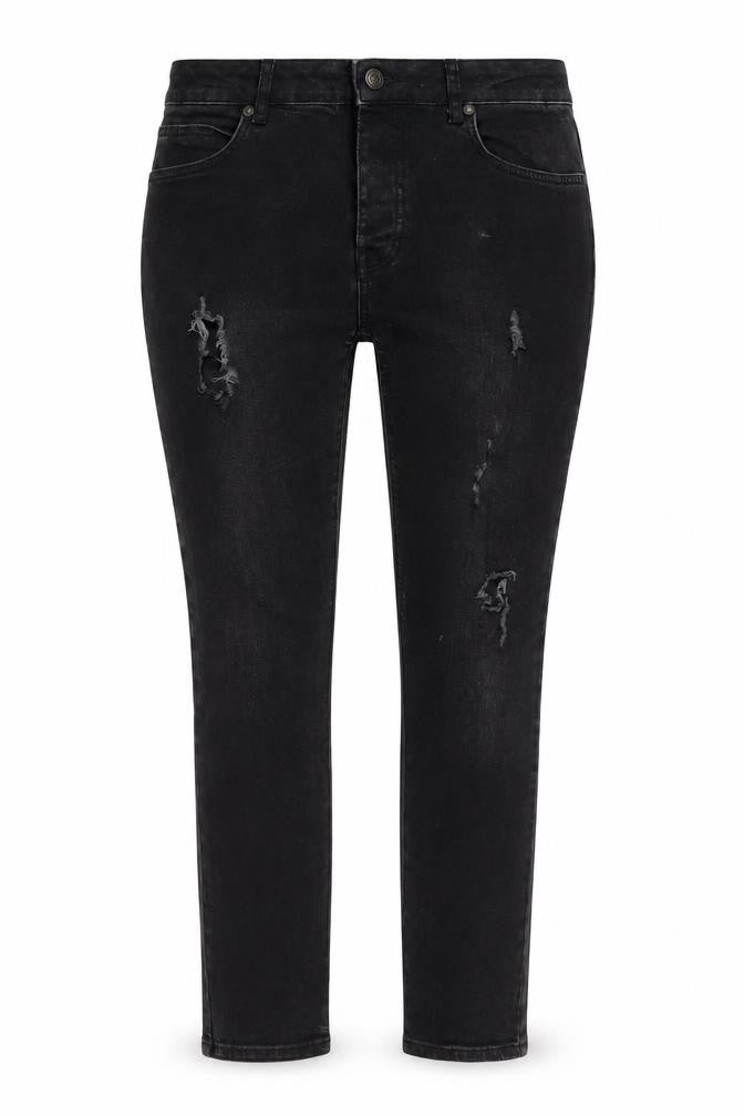 Topman Womens Black Cotton Skinny Jeans Size 32 in L29 in Regular Button