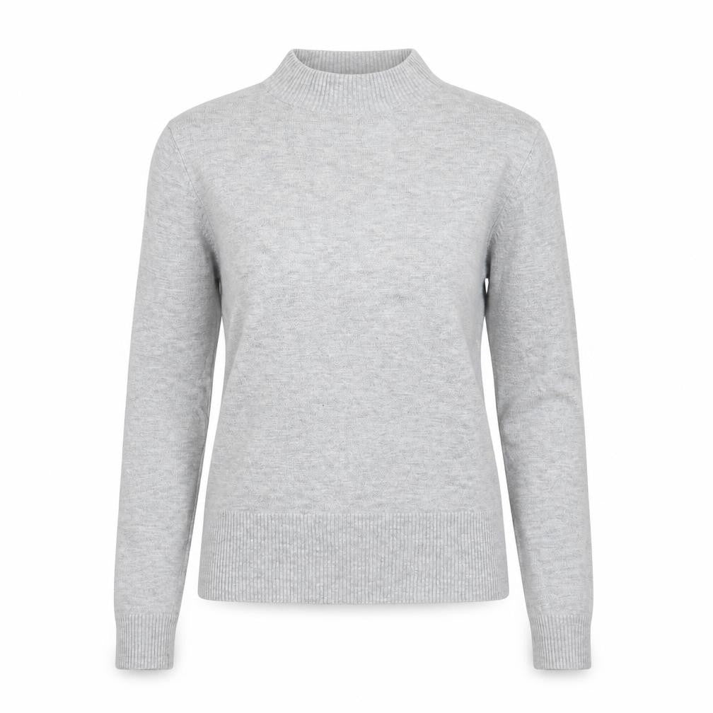 New Look Womens Grey Mock Neck Viscose Pullover Jumper Size 8