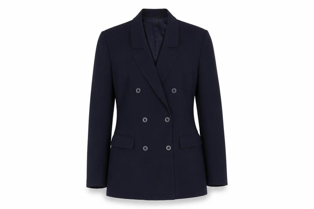 St Michael Womens Blue Polyester Jacket Suit Jacket Size 10
