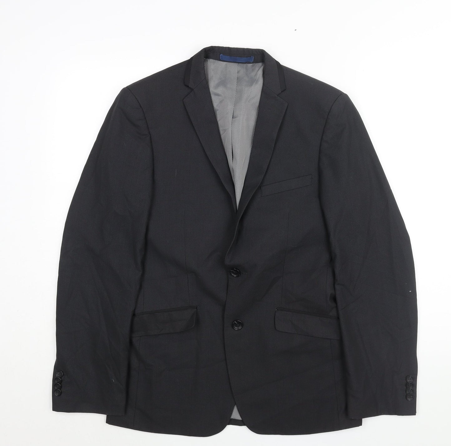 Burton Mens Grey Polyester Jacket Suit Jacket Size 36 Regular
