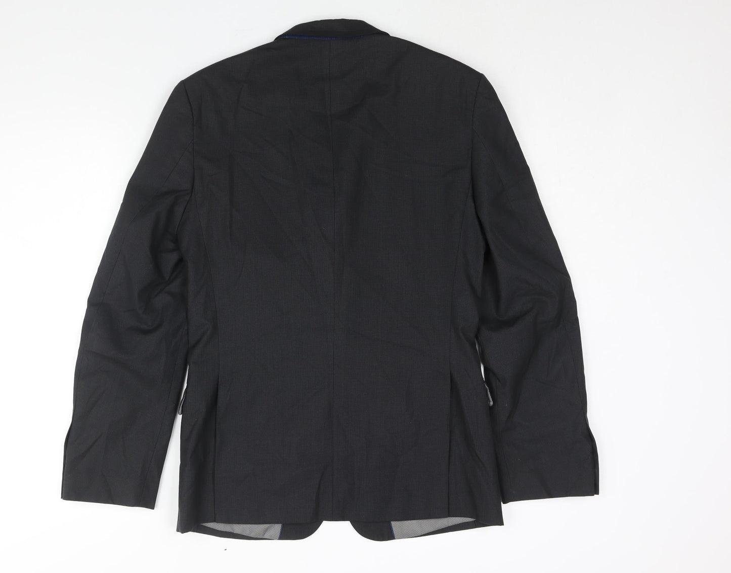 Burton Mens Grey Polyester Jacket Suit Jacket Size 36 Regular