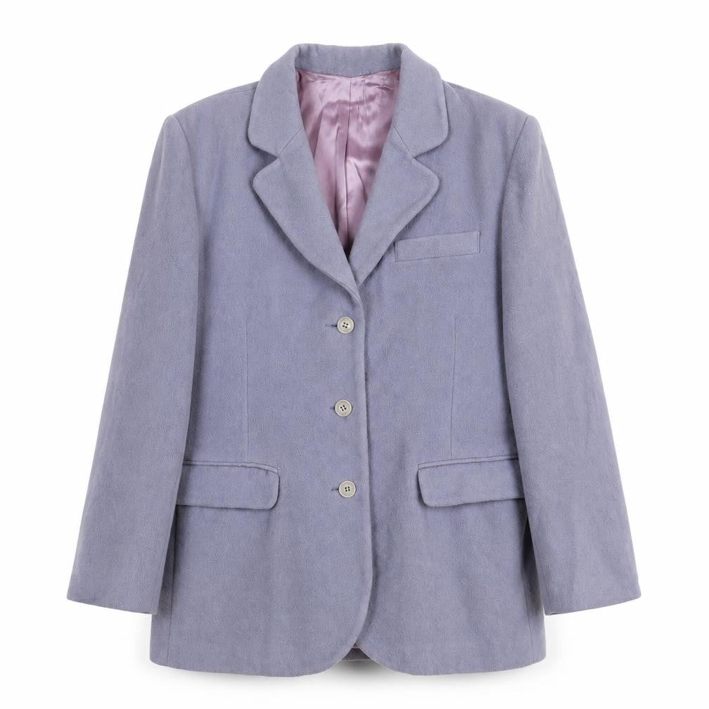Part Two Womens Purple Jacket Blazer Size M Button - Vintage