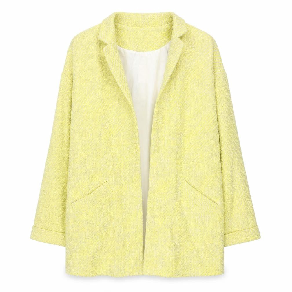 Miss Selfridge Womens Yellow Jacket Blazer Size 10