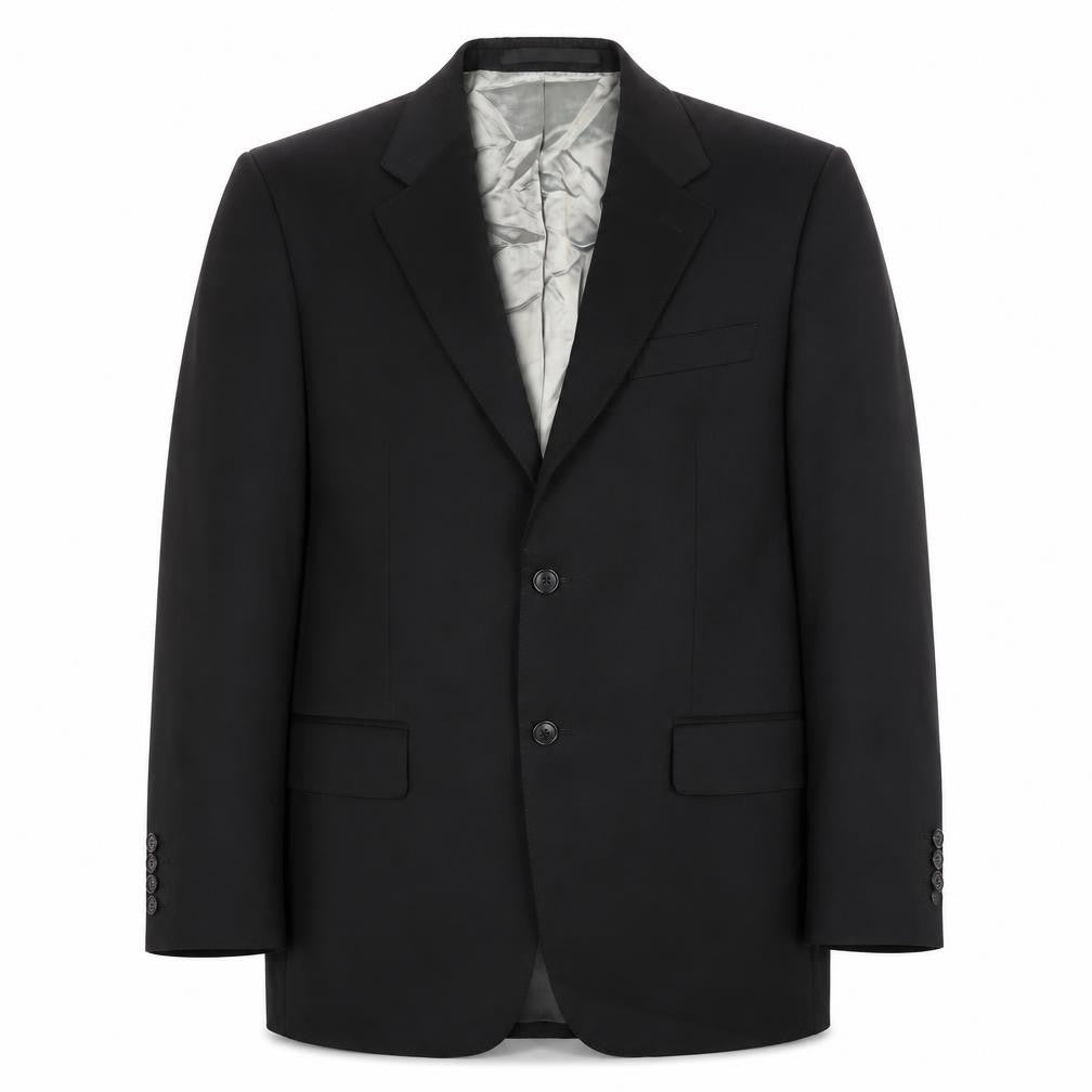 Marks & Spencer Mens Black Striped Wool Jacket Suit Jacket Size 38 Regular
