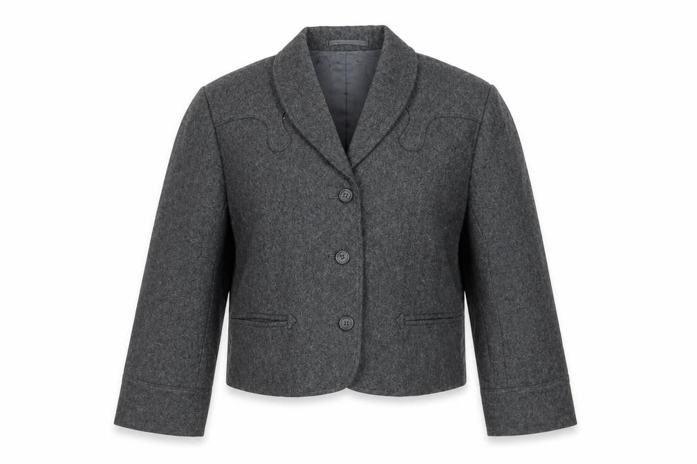 Viva You Womens Grey Jacket Size M Button