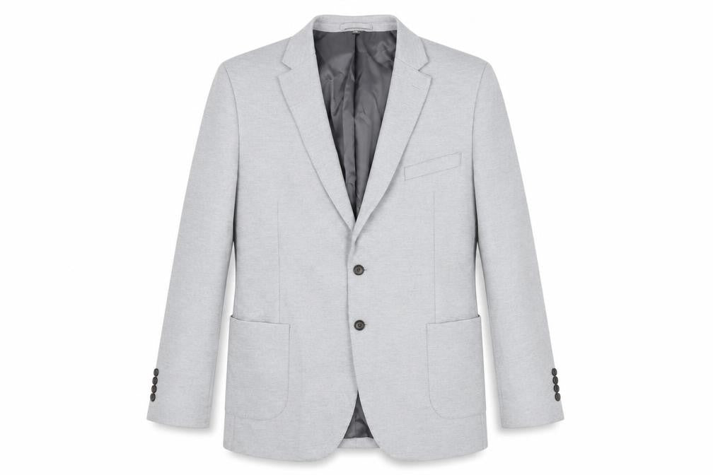 Marks & Spencer Mens Grey Polyamide Jacket Suit Jacket Size 46 Regular