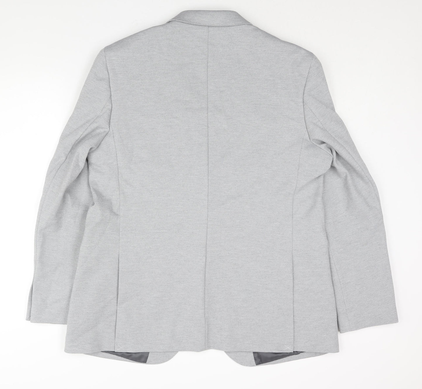 Marks and Spencer Mens Grey Polyamide Jacket Suit Jacket Size 46 Regular