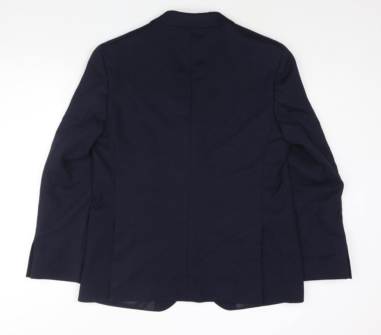 Marks and Spencer Mens Blue Polyamide Jacket Suit Jacket Size 42 Regular